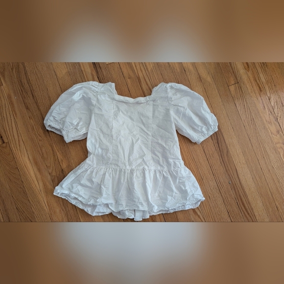 Zara White Kids Button-Up Blouse - Picture 6 of 6